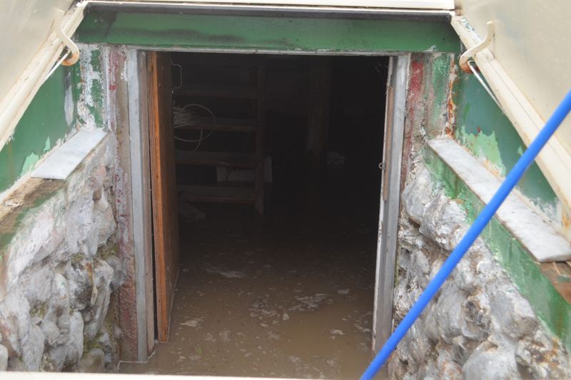 Flooded basement after a flash flood in Canandaigua, New York